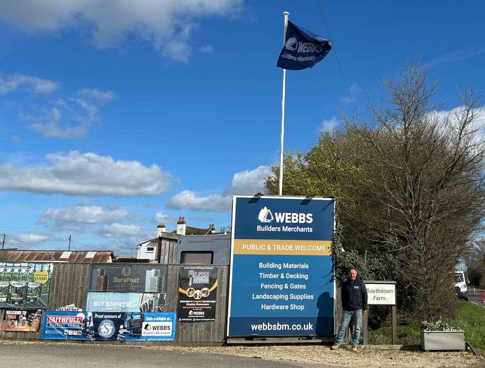 Jez at entrance to WEBBS yard.
