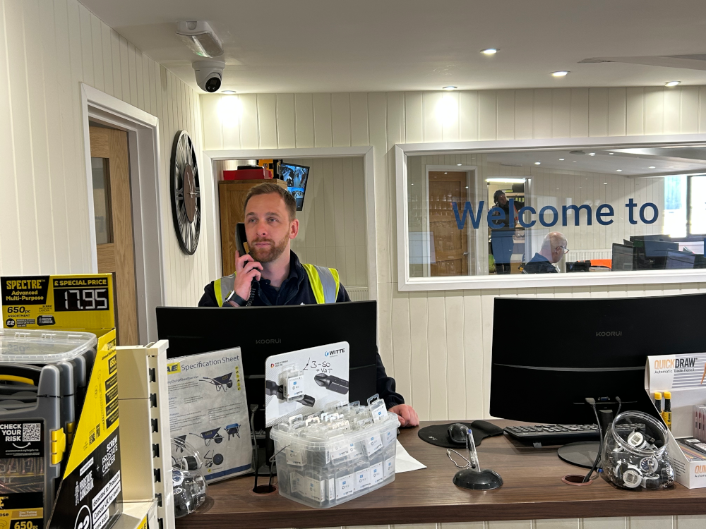 New office and shop layout.