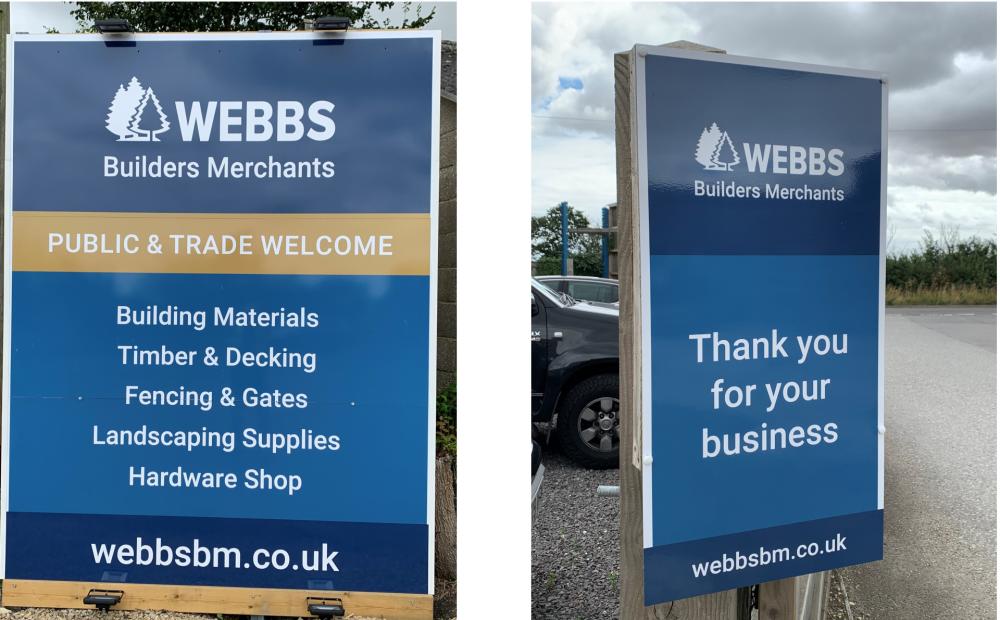 WEBBS new signage