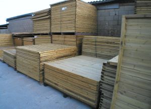 0.9m High x 1.83m Wide Larch Lap Panel from WEBBS Builders Merchants