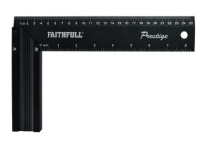 Faithfull Prestige Try Squares - Black Aluminium from WEBBS Builders Merchants