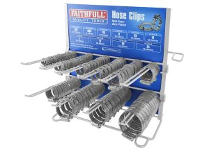 Faithfull Hose Clip Display 100 Piece from WEBBS Builders Merchants