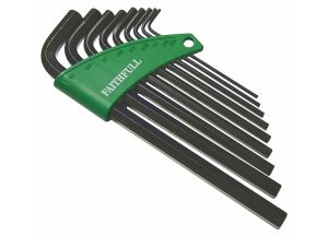 Faithfull Hex Key Set of 9 - A/F Long Arm from WEBBS Builders Merchants