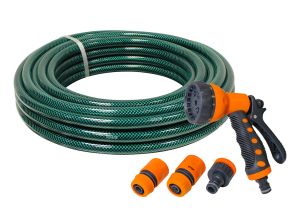 Faithfull PVC Garden Hose 20M with Fittings and Spray Gun from WEBBS Builders Merchants