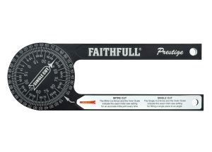 Faithfull Prestige Mitre Saw Protractor Black Aluminium from WEBBS Builders Merchants