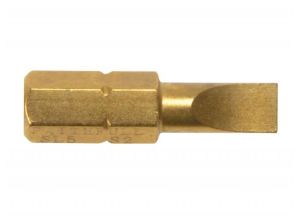 Faithfull Titanium Coated Screwdriver Bits Slotted from WEBBS Builders Merchants