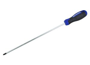 Faithfull Soft-Grip Screwdrivers Pozidriv Long Reach from WEBBS Builders Merchants