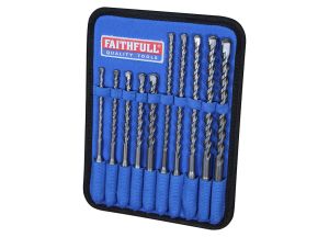 Faithfull  SDS Masonry Drill Bit Set for Fixings - 10 Piece from WEBBS Builders Merchants