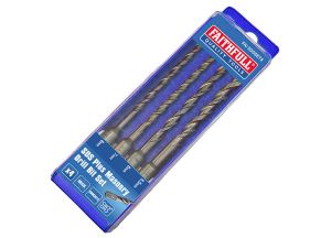 Faithfull SDS Masonry Drill Bit Set 4 Piece from WEBBS Builders Merchants