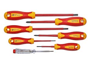 Faithfull VDE Screwdriver Set -7 Piece from WEBBS Builders Merchants