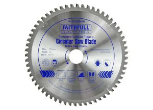 Faithfull TCT Cross Cut Mitre Saw Blade 216 x 60T from WEBBS Builders Merchants